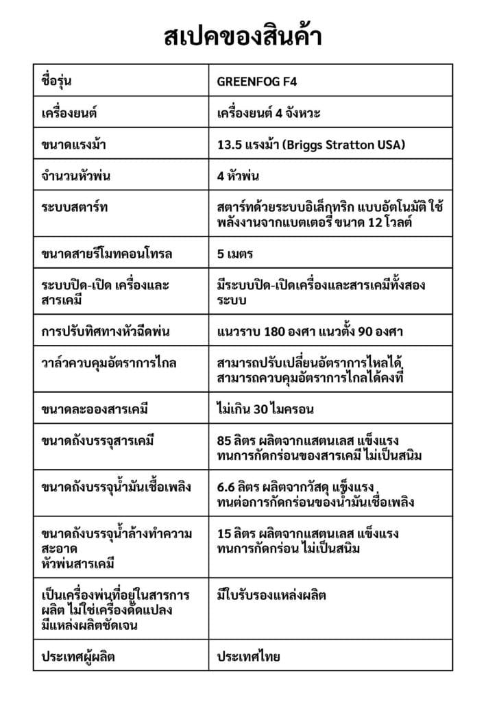 เครื่องพ่นละอองฝอยติดตั้งหลังรถยนต์
