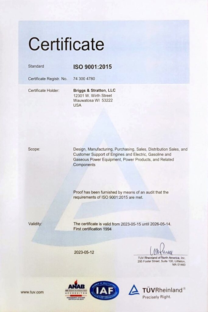ใบ certificate เครื่องพ่นฝอยละเอียดติดตั้งบนรถยนต์