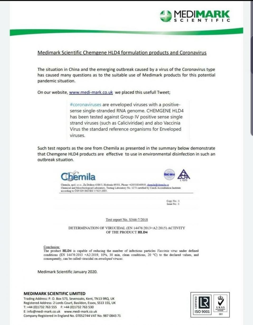 น้ำยาฆ่าเชื้อผ่านการรับรอง