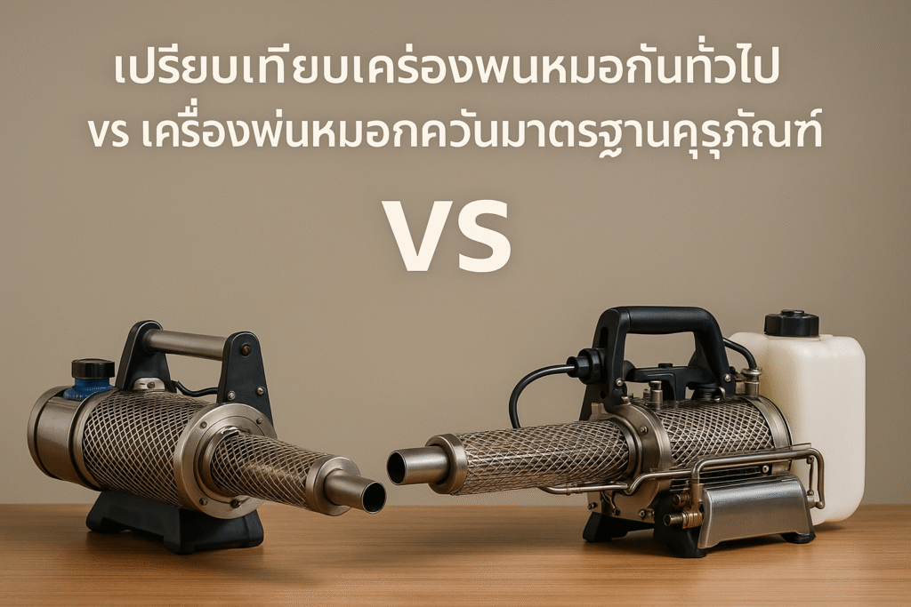 เครื่องพ่นหมอกควันทั่วไป กับ เครื่องพ่นหมอกควันมาตรฐานครุภัณฑ์