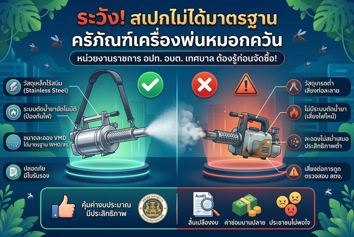 มาตรฐานครุภัณฑ์เครื่องพ่นหมอกควัน