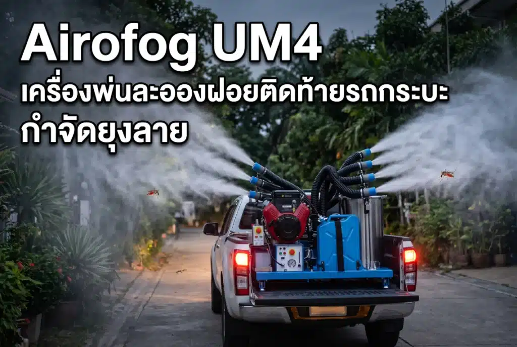 เครื่องพ่นละอองฝอย Airofog UM4 ติดท้ายรถกระบะ