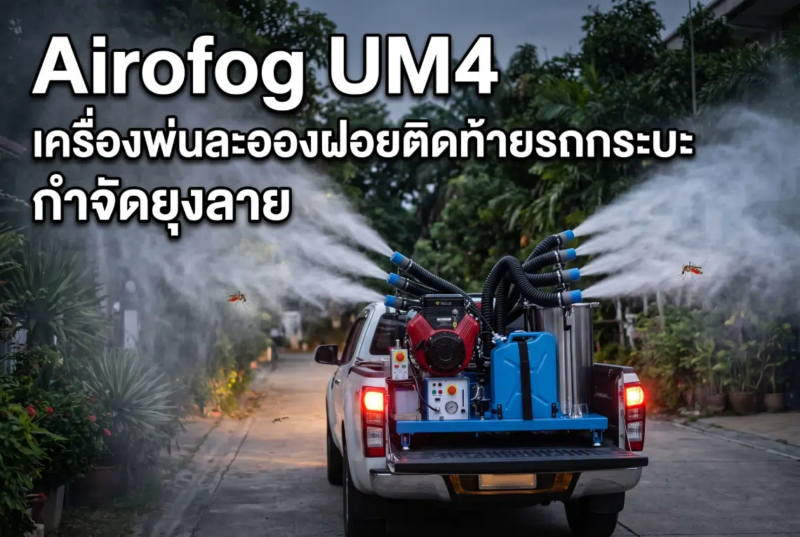 เครื่องพ่นละอองฝอย Airofog UM4 ติดท้ายรถกระบะ