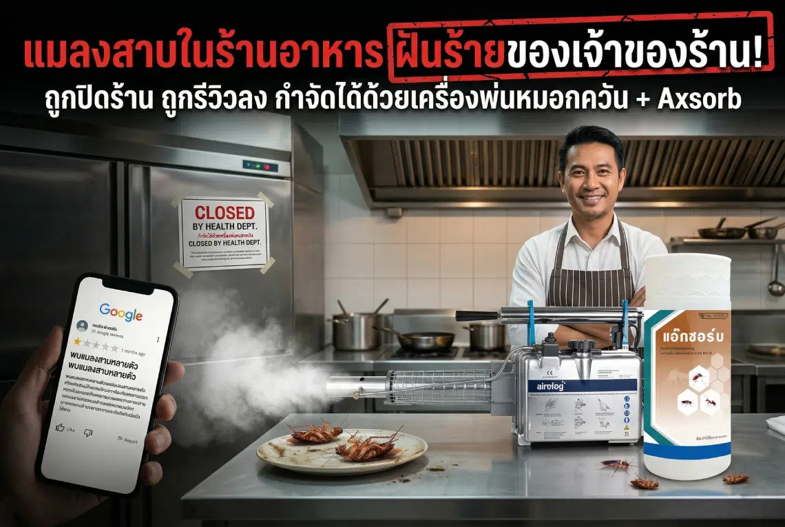 แมลงสาบในร้านอาหาร