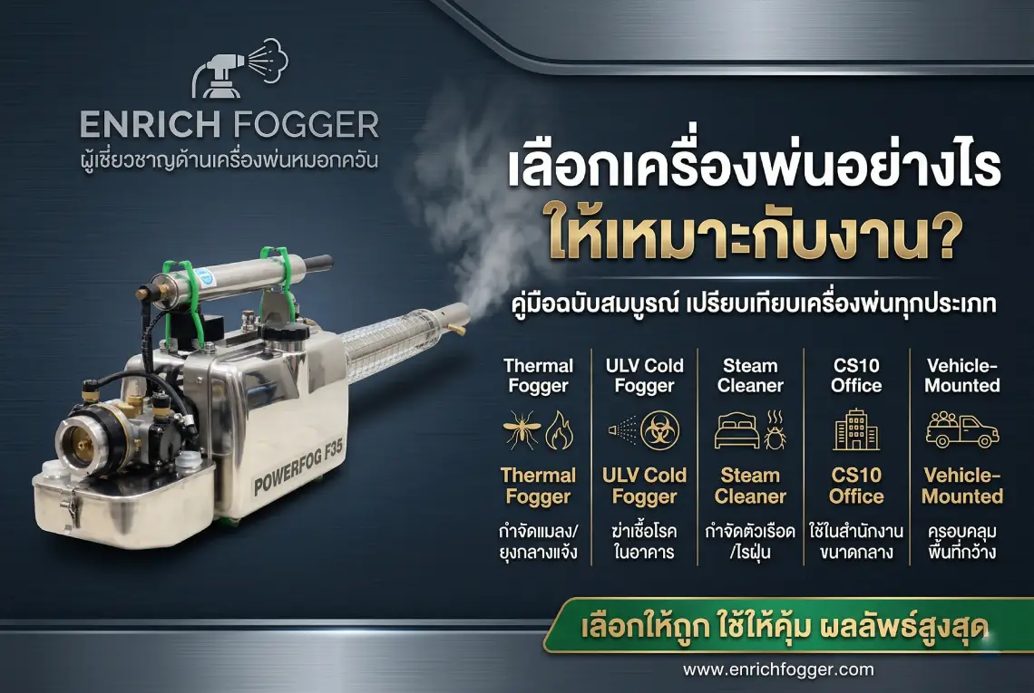 เลือกเครื่องพ่นอย่างไรให้เหมาะกับงาน