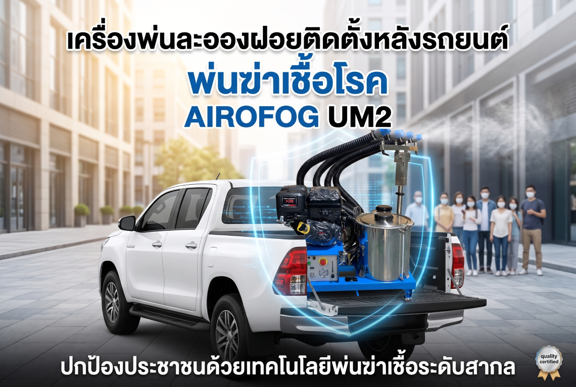 เครื่องพ่นละอองฝอยติดตั้งหลังรถยนต์ พ่นฆ่าเชื้อโรค